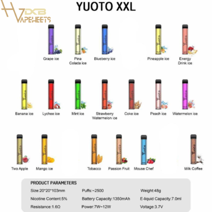 Yuoto XXL Disposable Vape 2500 Puffs